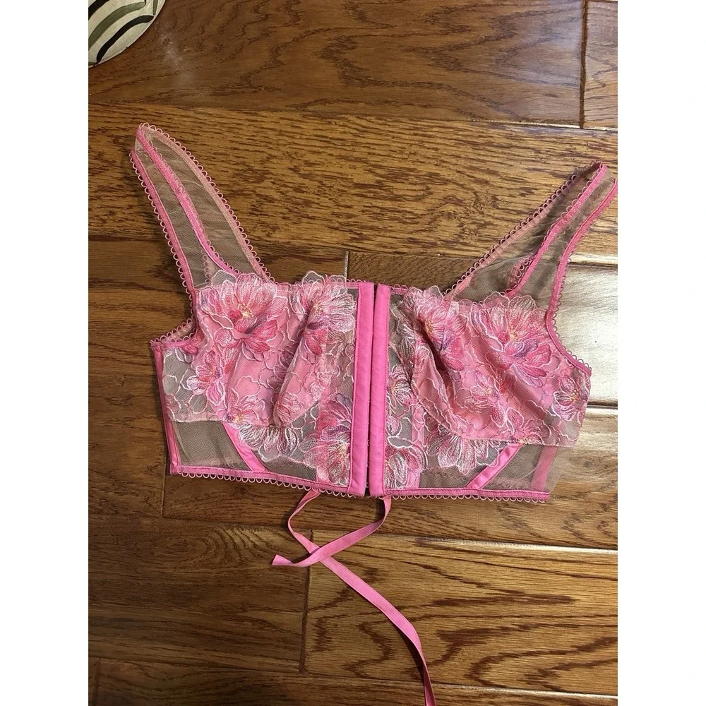 For Love & Lemons Floral Corset L NWT Victoria Secret Very Sexy Bra 34D Halter